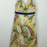 Paisley Print Halter Midi Dress Yellow Size undefined Photo 0