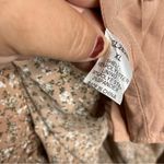 Pink Lily  tan pink floral smocked midi dress long sleeve women’s size XL cottage Photo 5