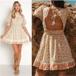 Cleobella  Dallas Mini Dress in Carnation Print Size Medium. NWT Photo 2