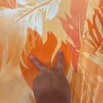 Vintage 90’s Orange Tropical Leaf Maxi Skirt Size L Photo 8