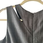 Milly  Dress Virgin Wool Cutout Shoulder Tailored Sheath Gray Pinstripe Size‎ 8 Photo 7
