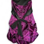 Ruby Rox strapless gothic purple and black ruffle dress with a tie back size M Photo 1