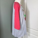 Simply Southern  Raglan Baseball Tee “Oh Christmas Tree” Truck Gray/Red Size XXL Photo 5