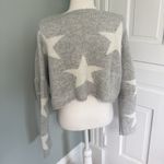 Heather grey cropped sweater stars warm winter size medium oversized Gray Photo 1