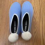 Opening Ceremony  Blue Bobby Sock Pom Pom Sneakers slip-on knit shoes EU 38 Photo 4