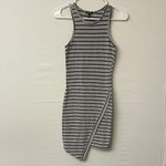 Feathers Gray Asymmetrical Striped Dress size:S (G5)!! Black Photo 1