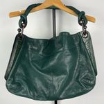 BCBGMAXAZRIA Green Large Hobo Shoulder Leather Bag Photo 3