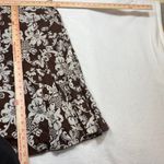 Apt. 9  12 Midi Skirt Brown‎ Floral A-Line Cottagecore Summer Y2K Paisley Garden Photo 5