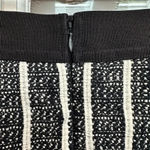 Ann Taylor Dark Navy White Tweed Vertical Stripe Pencil Skirt Size 12 Large NWT Photo 4