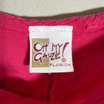 Oh My Gauze! Cold Shoulder Maxi Dress Women's 1X Pink Slit Beach Coastal Travel Photo 7