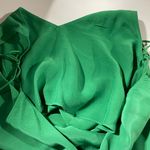 & Other Stories Shoulder Tie Strap V-Neck Camisole Tank Top Green Size 2 Photo 9