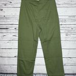 Urban Outfitters  NWT Size 16 Green Button Fly Closure Cotton Straight Leg Pants Photo 2