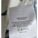 EXPRESS  Portofino Shirt Womens Large Blue Paisley Striped Oversized Career Satin Photo 5