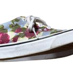 Vans  Floral Rose Blue Plaid Tie Lace Sneakers Shoes Size 8.5 Womens Photo 7