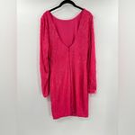 Dress the Population  Lola Sequin Fringe Long Sleeve Scoop Back Dress Photo 4