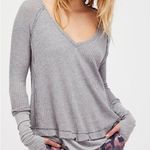Free People WE THE  Laguna Gray Thermal Long Sleeve Top Photo 0