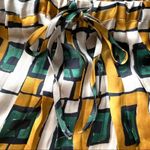 Joe Fresh Pleated Geometric Patterned Elastic Waist A-Line Skirt XS Photo 1