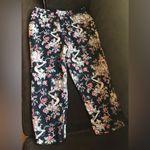 Talbots Silk Wool Blend Straight Crop Asian Oriental Art 2 Wear Pants Photo 2
