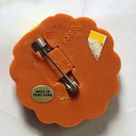 Vintage Russ Happy Turkey Day Thanksgiving Brooch Pin Brown Photo 2