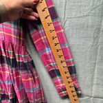 Ralph Lauren Polo  girls 16 plaid flannel shirtdress Andover pink twill Boho Photo 8