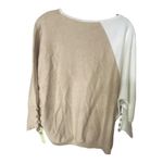 Cyrus  Knits Women's Size Medium Bone Cream Oat Tan Long Sleeve Blouse NWT Photo 2