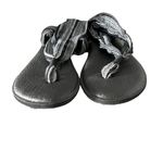 Sanuk  Yoga Slingback Black & White Striped Sandals Photo 3