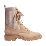 Sam Edelman Tan Suede Leather Knit Lydell Combat Boot Boho Grunge Winter 90s Photo 0