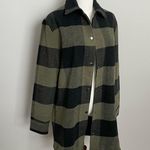 Steve Madden Revolve Eldridge Jacket Shacket Checkered Plaid Olive Green Black Photo 2
