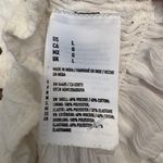 American Eagle  Smocked Tube Crop Top Eyelet Strapless Ruffled White Size Large Photo 3