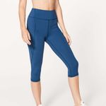 Lululemon Break Free Crop 17" Leggings Night Tide Blue 4 Photo 0