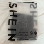 SheIn New  Solid Black Criss Cross Back Gothic Y2K Crop T-Shirt Size Medium Photo 9