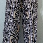 INC International Concepts Black and White Wide Leg Stretchy Boho Pants Size XL Photo 0