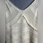 Democracy Open Weave Stipe Knit Camisole in Off White. Size Large Photo 3