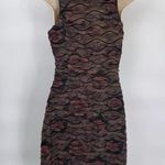 Chelsea and Violet Ruffle Slip Dark Romantic Dress Womens Small Brown Fall Floral Photo 4