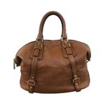 MICHAEL KORS Bedford Pebbled Leather Satchel Bag Brown Versatile Timeles Classic Photo 2