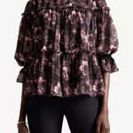 Ted Baker London Ballou Tiered Chiffon Blouse Size 6 Photo 0