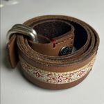 Leather Belt 37.5" Long 1.5" Wide Vintage Lucky Brand Jeans Belt Photo 12