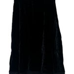 J.Jill Velvet Lace Trim Midi Skirt Womens S Black Gothic Romantic Victorian Photo 0