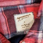 Arizona Jeans Arizona Jean Company Red and Navy Plaid Shirt Photo 2