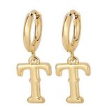 Bijoux Sport MLB Texas Rangers Gold Plated Brass Logo Huggie Earrings Photo 0