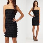 Elizabeth and James  Black Vivienne Ruffle Strapless Dress Photo 1