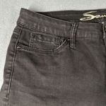 Seven7  Womens 12 Black Denim Jean High Rise Sunset Bermuda Shorts Flat Front Photo 1