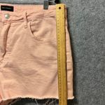 Free Assembly Women's Pink Denim Shorts Size 16 High Rise Raw Hem Casual Photo 2
