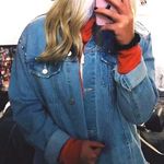 Oversized Denim Stud Jacket Size L Photo 0