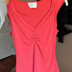 Iz Byer Y2K ORANGE IZ‎ BYER CALIFORNIA ROUCHED TANK TOP Photo 0