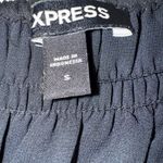 EXPRESS  Black Long Sleeve Square Neck‎ Smocked Blouse Top EUC Size Small Photo 7