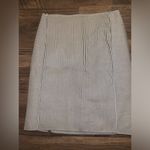 Oscar de la Renta Y2k vintage striped cream pencil skirt formal  designer size 10 Photo 3