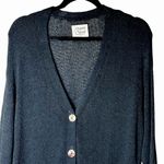 margaret o'leary Margaret O’Leary Black Viscose Blend Cardigan Sweater Button Up USA Dry Clean Photo 1