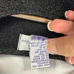 Susan Graver Short Sleeve Top Women M Black Metallic Knit Sparkle Party Retro Photo 2