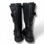 JustFab Breyona Buckled Flat Boot Size 8 Product Description New! Padded insole for extra comfort Material: Faux Leather Heel Height: 1.25" Shaft Height (based on size 8): 10.7" Measurements will vary slightly Imported Photo 7